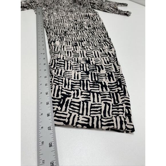 Ella Moss Jumpsuit Black‎ Cream Print Sleeveless Drawstring Waist L NWT Abstract - Picture 11 of 16